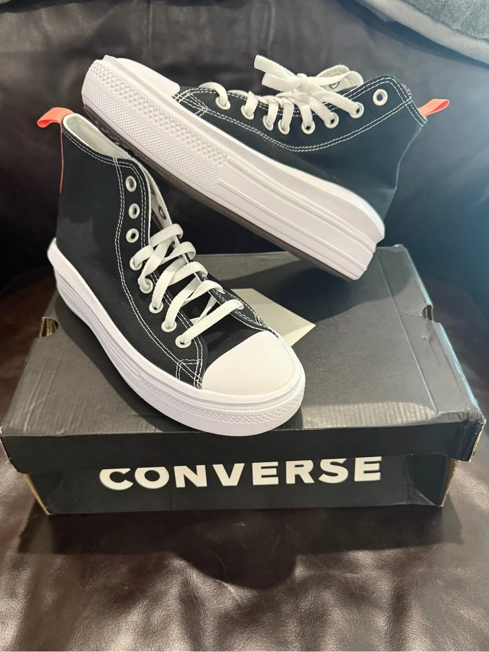 Converse Chuck Taylor Move Platform (GS) Size 7Y Black Pink Salt 271716C New